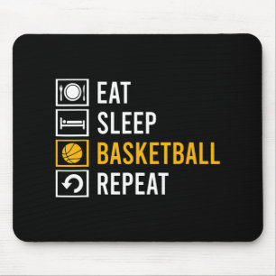 TAPIS DE SOURIS MANGER SOMMEIL BASKETBALL RÉPÉTER