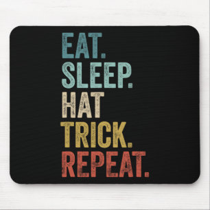 Tapis De Souris Manger Sommeil Hat Trick Répéter Footll Hockey sur
