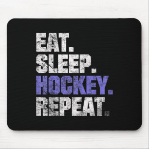 Tapis De Souris Manger Sommeil Hockey Répéter Ice Hockey Field Hoc