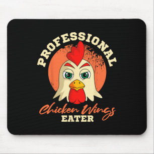 Tapis De Souris Mangeur d'ailes de poulet Rétro Vintage Byrbeque B