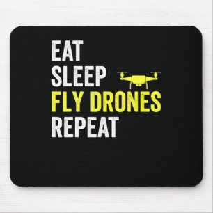 Tapis De Souris Mangez des drones de drones de sommeil Répéter dro