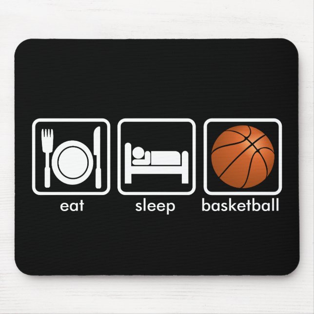 Tapis De Souris Mangez, dormez, basket-ball (Devant)