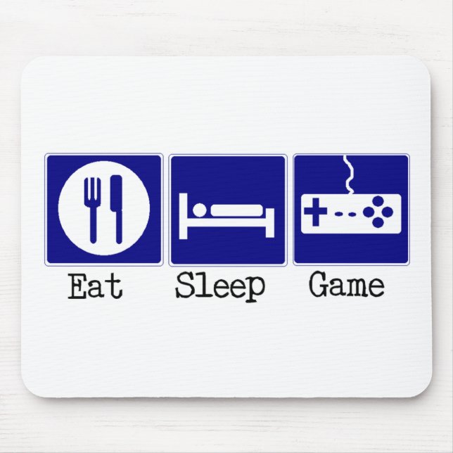 Tapis De Souris Mangez, dormez, jeu (Devant)