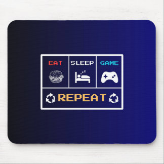 Tapis De Souris Mangez Jeu de veille Répétez Jeu Gamer Souris Pad