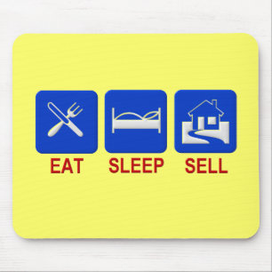 Tapis De Souris Mangez la vente de sommeil claire