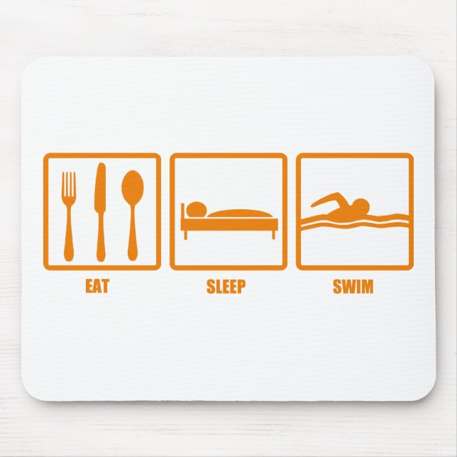 Tapis De Souris Mangez le bain de sommeil (Devant)