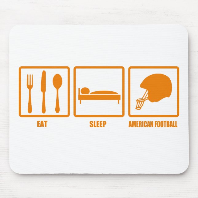Tapis De Souris Mangez le football américain de sommeil (Devant)