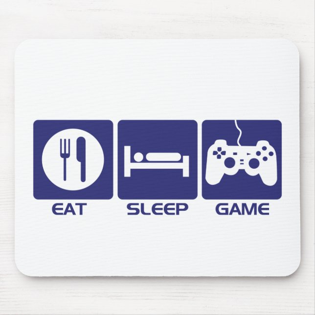 Tapis De Souris Mangez le jeu de sommeil (Devant)