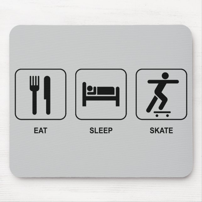 Tapis De Souris Mangez le patin Mousepad de sommeil (Devant)