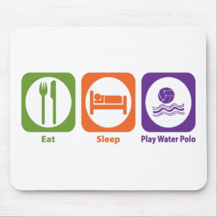 Tapis De Souris Mangez le polo d'eau de jeu de sommeil