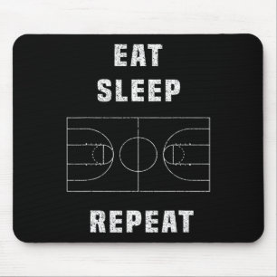 Tapis De Souris Mangez le sommeil Bysketbyll Répéter