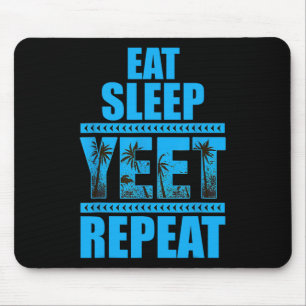 Tapis De Souris Mangez le sommeil Yeet Répéter Vintage