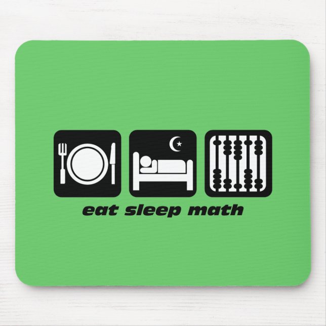 Tapis De Souris mangez les maths de sommeil (Devant)