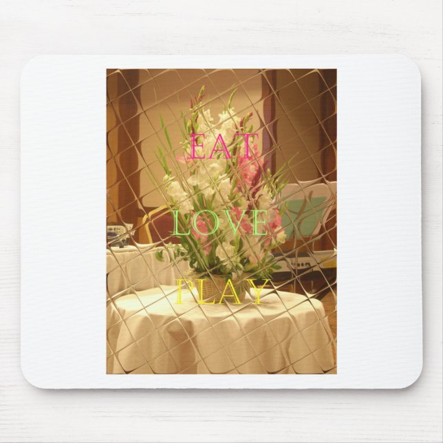 Tapis De Souris Mangez Love Play Flowers pour toute belle saison o (Devant)