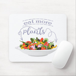 Tapis De Souris Mangez plus de plantes frais motivation salade let