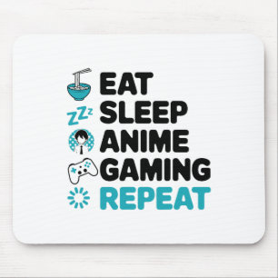 Tapis De Souris Mangez Sleep Anime Jeu Répéter Vidéo Joueur Anime 