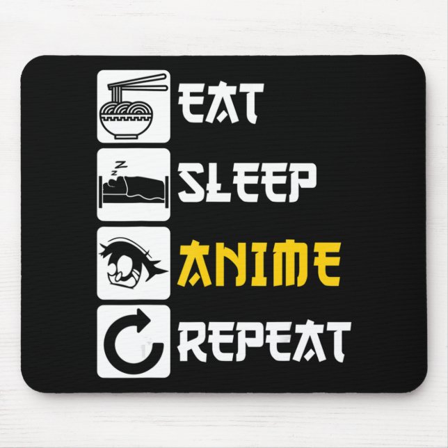 Tapis De Souris Mangez Sleep Anime Répéter Manga Japon Dire Cospla (Devant)