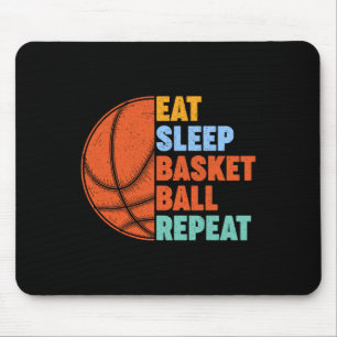 Tapis De Souris Mangez Sleep Basketball Répéter pour hommes Ados g