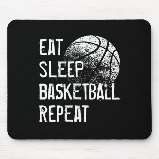 Tapis De Souris Mangez Sleep Basketball Répétition pour Hommes Fem (Devant)