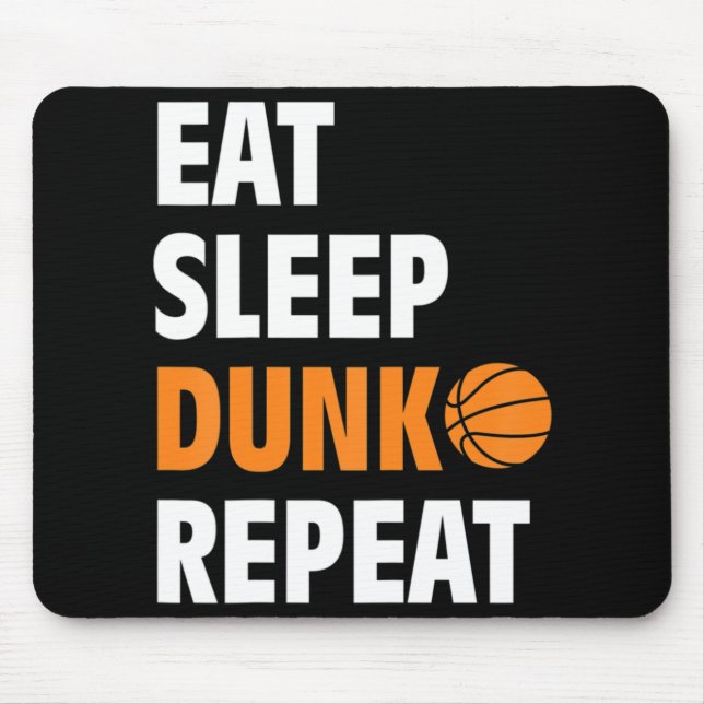 Tapis De Souris Mangez Sleep Dunk Répétez Fun Basketball (Devant)