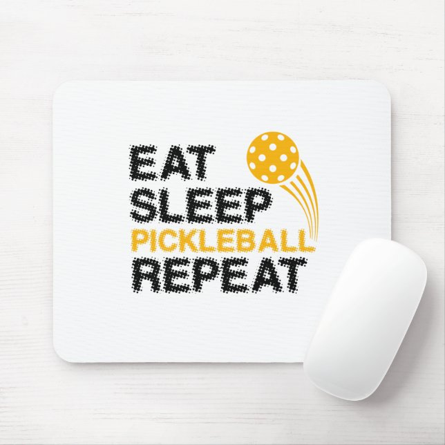 Tapis De Souris Mangez Sleep Pickleball Répéter Joueur Drôle (Avec souris)
