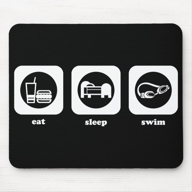 Tapis De Souris Mangez. Sommeil. Bain. Mousepad (Devant)