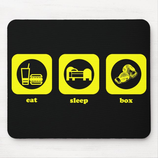 Tapis De Souris Mangez. Sommeil. Boîte. Mousepad (Devant)