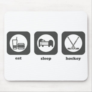 Tapis De Souris Mangez. Sommeil. Hockey. Mousepad