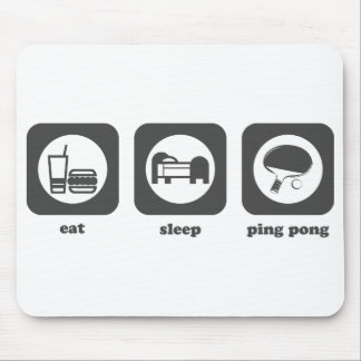 Tapis De Souris Mangez. Sommeil. Ping-pong. Mousepad