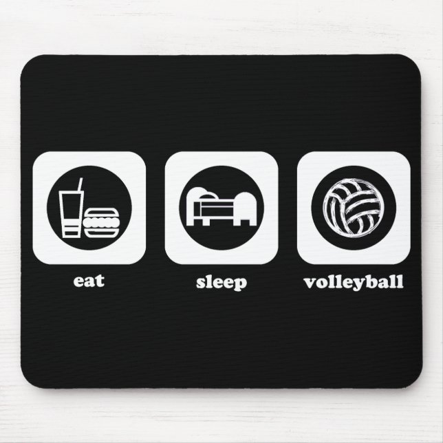 Tapis De Souris Mangez. Sommeil. Volleyball. Mousepad (Devant)