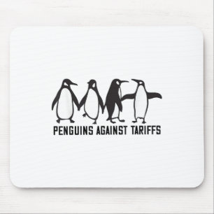 Tapis De Souris Manifestation de pingouins vintages contre les pin
