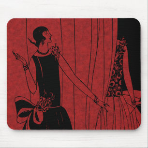 Tapis De Souris Mannequin de défilé de mode Art Déco des années 19