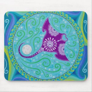 Tapis De Souris Manta Ray Mandala mousepad par Soozie Wray