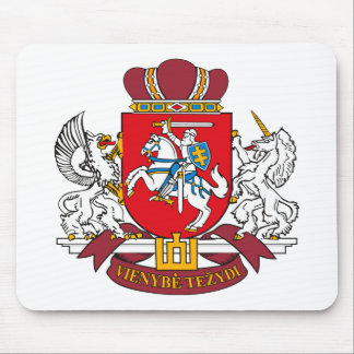 Tapis De Souris Manteau de la Lithuanie des bras Mousepad