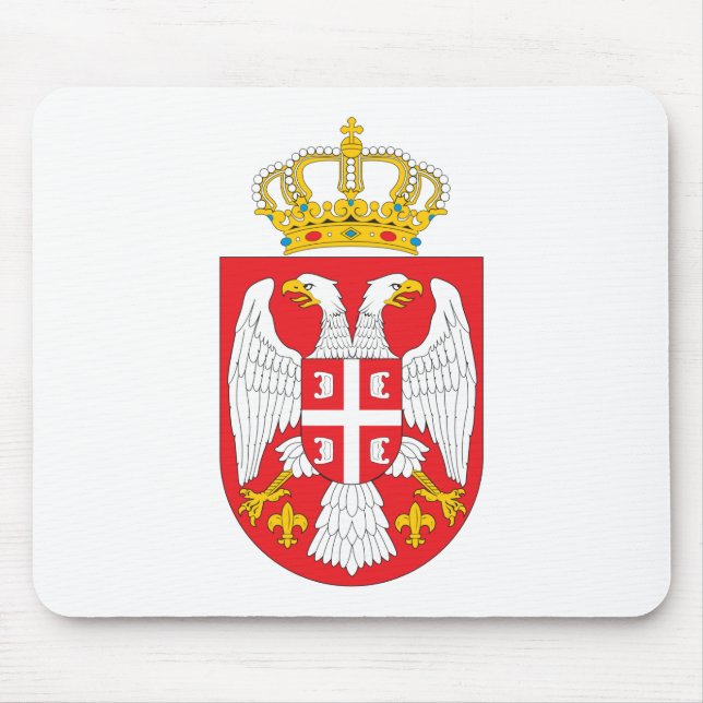 Tapis De Souris Manteau de la Serbie des bras Mousepad (Devant)