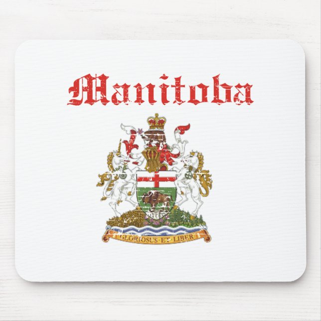 Tapis De Souris manteau de Manitoba Canada de conception de bras (Devant)