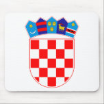 Tapis De Souris Manteau des bras de la Croatie, emblème croate,<br><div class="desc">Manteau des bras de la république de Croatie (Grb Republike Hrvatske) - emblème croate
la Croatie,  drapeaux,  drapeau,  croate,  Croate,  Zagreb,  hrvatska,  souvenir,  souvenirs</div>