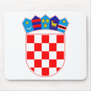 Tapis De Souris Manteau des bras de la Croatie, emblème croate,