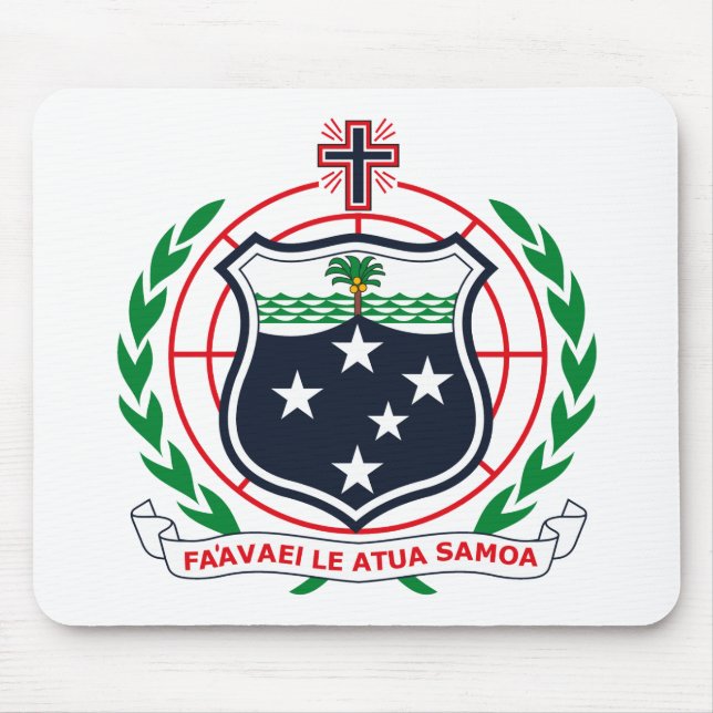 Tapis De Souris Manteau du Samoa des bras occidental Mousepad (Devant)