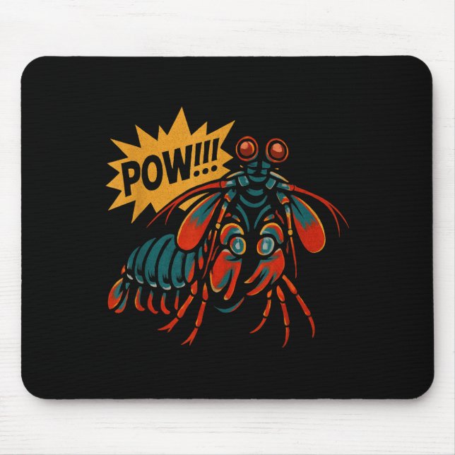 Tapis De Souris Mantis Shrimp W Punch Funny Ocean Animal  (Devant)