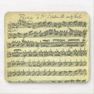 Tapis De Souris Manuscrit de musique de Bach Partita pour le