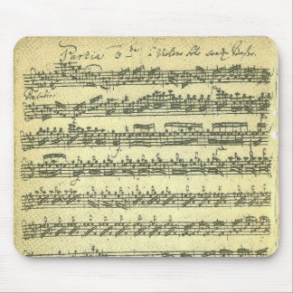Tapis De Souris Manuscrit de musique de Bach Partita pour le