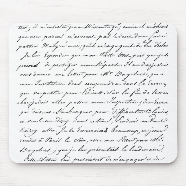 Tapis De Souris Manuscrit de Paris de Français (Devant)