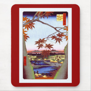 Tapis De Souris Maple Trees Tekona Hiroshige Vintage japonais