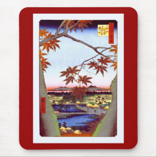 Tapis De Souris Maple Trees Tekona Hiroshige Vintage japonais