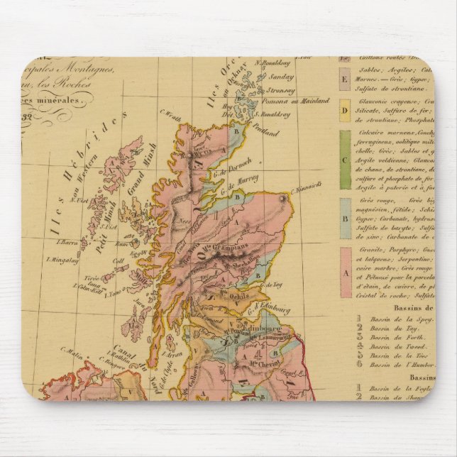 Tapis De Souris Mapper physique et minéralogique (Devant)