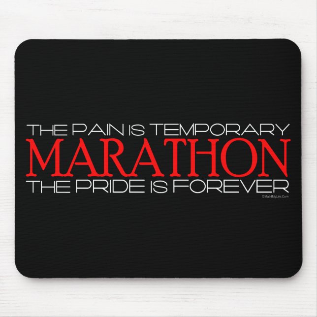 Tapis De Souris Marathon - la fierté est Forever (Devant)