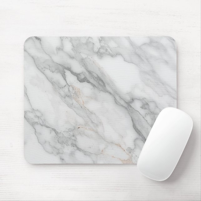 Tapis De Souris Marbre Blanc (Avec souris)