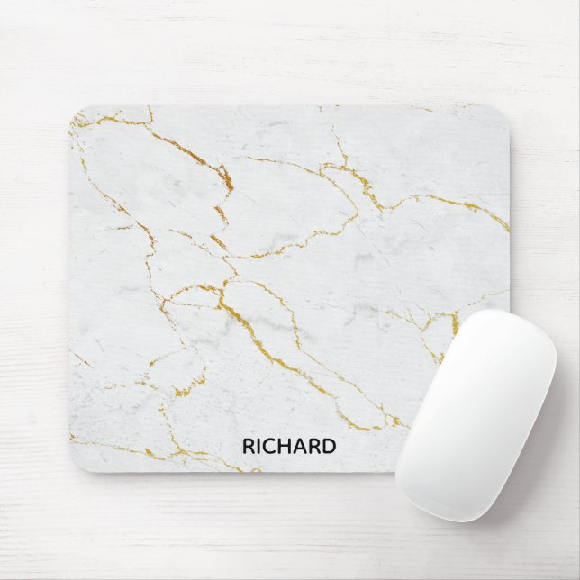 Tapis De Souris Marbre blanc (Avec souris)
