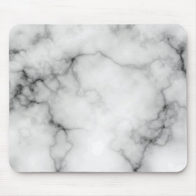Tapis De Souris Marbre blanc et noir simulé (Devant)